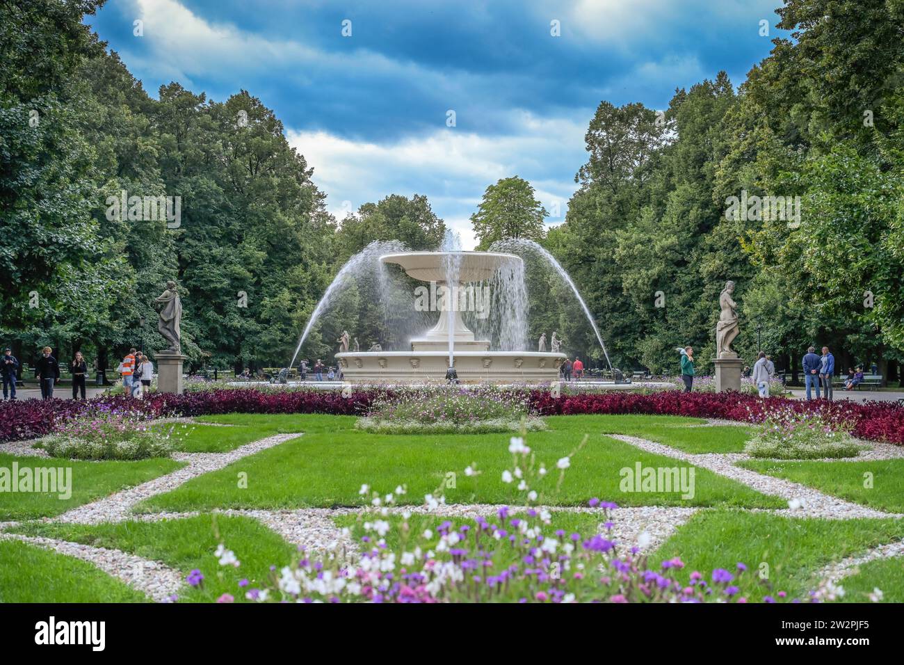 Fontäne, Sächsischer Garten, Fontanna Wielka Ogrod Saski, Warschau