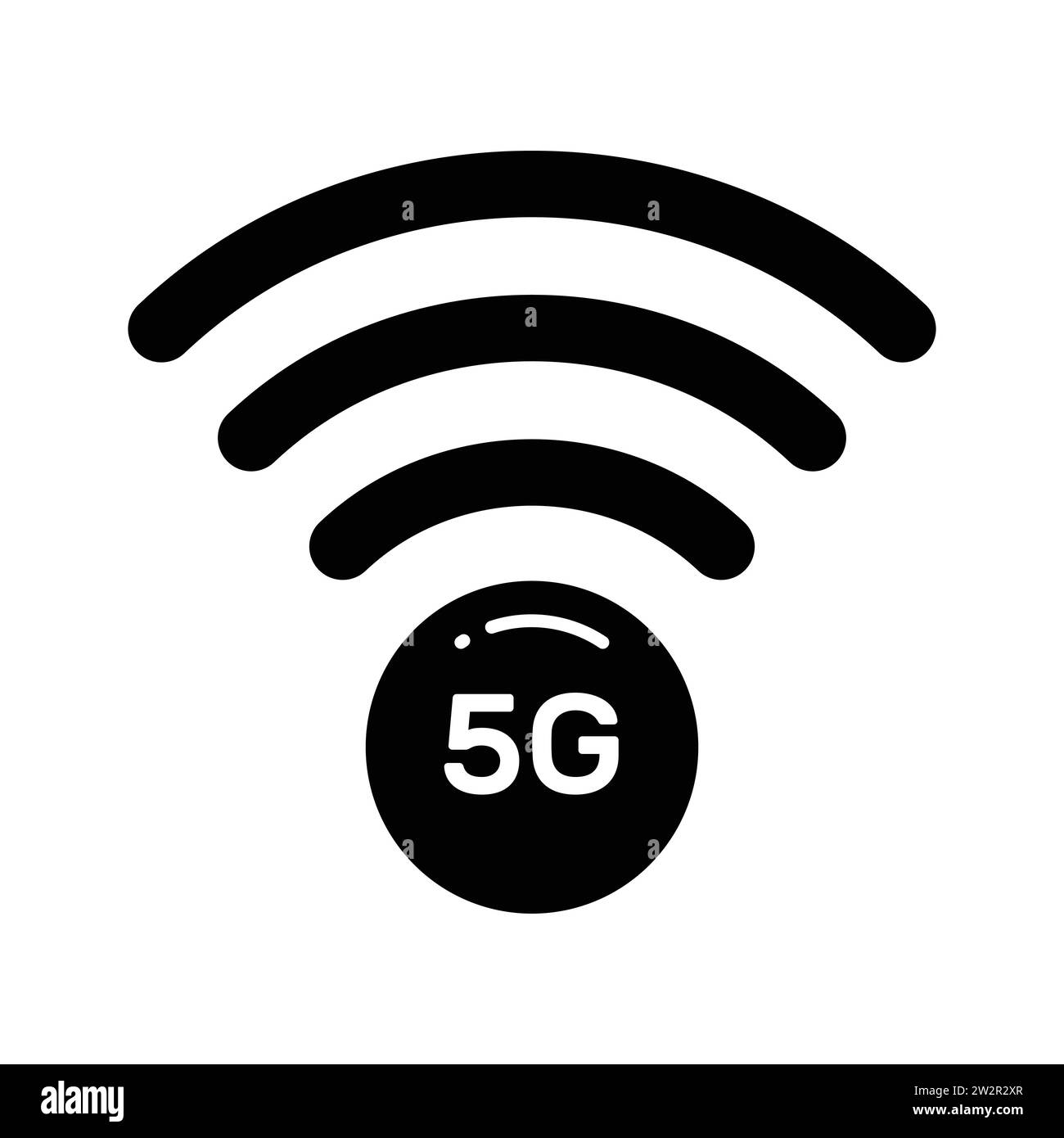 5G network technology signals vector design in trendy style, ready to use Stock Vector