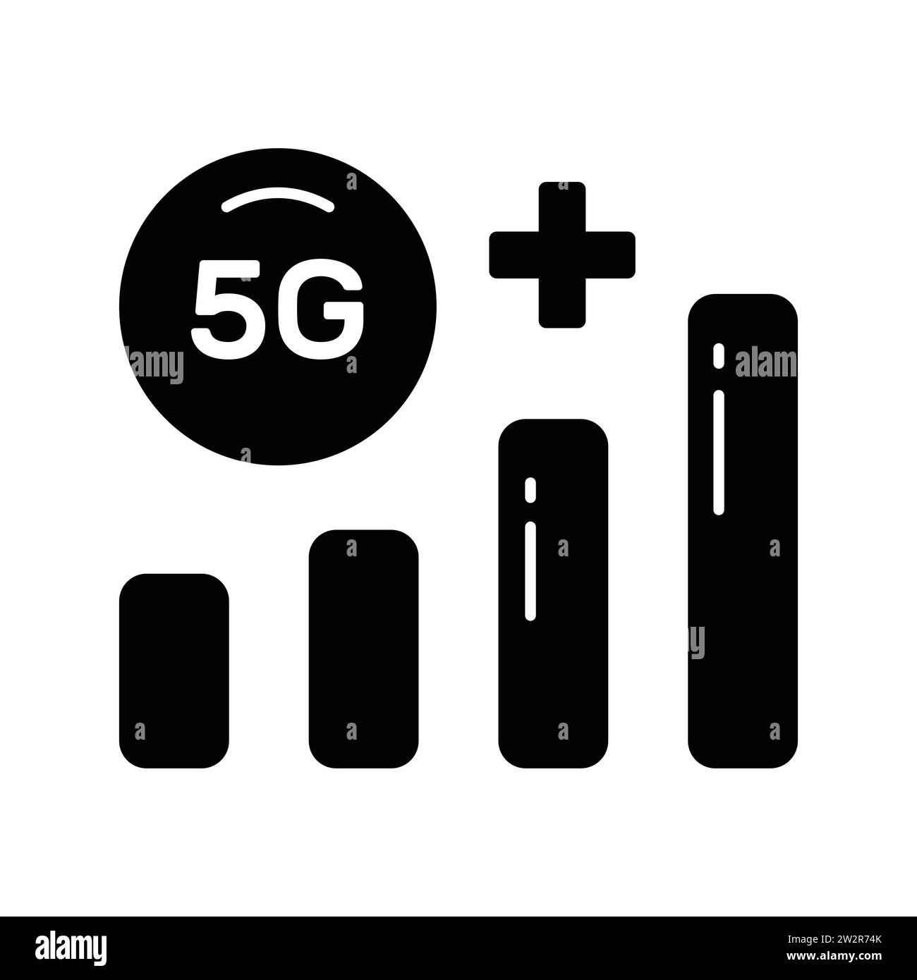 Beautifully designed vector of 5G technology signals in trendy style, premium icon Stock Vector