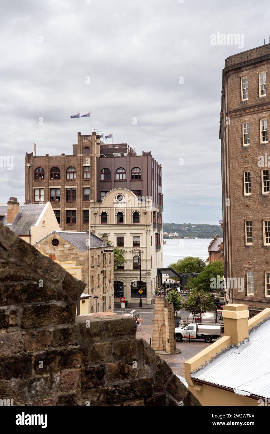 The Rocks Area Historic industrial buildings in The Rocks area of Sydney, that are now ...