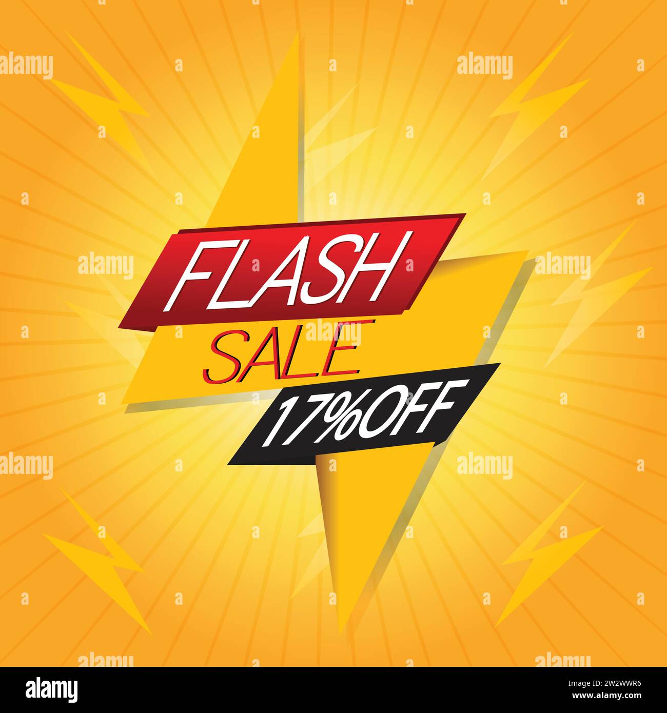 Illustration, flash sale poster 17% off Stock Vector Image & Art - Alamy