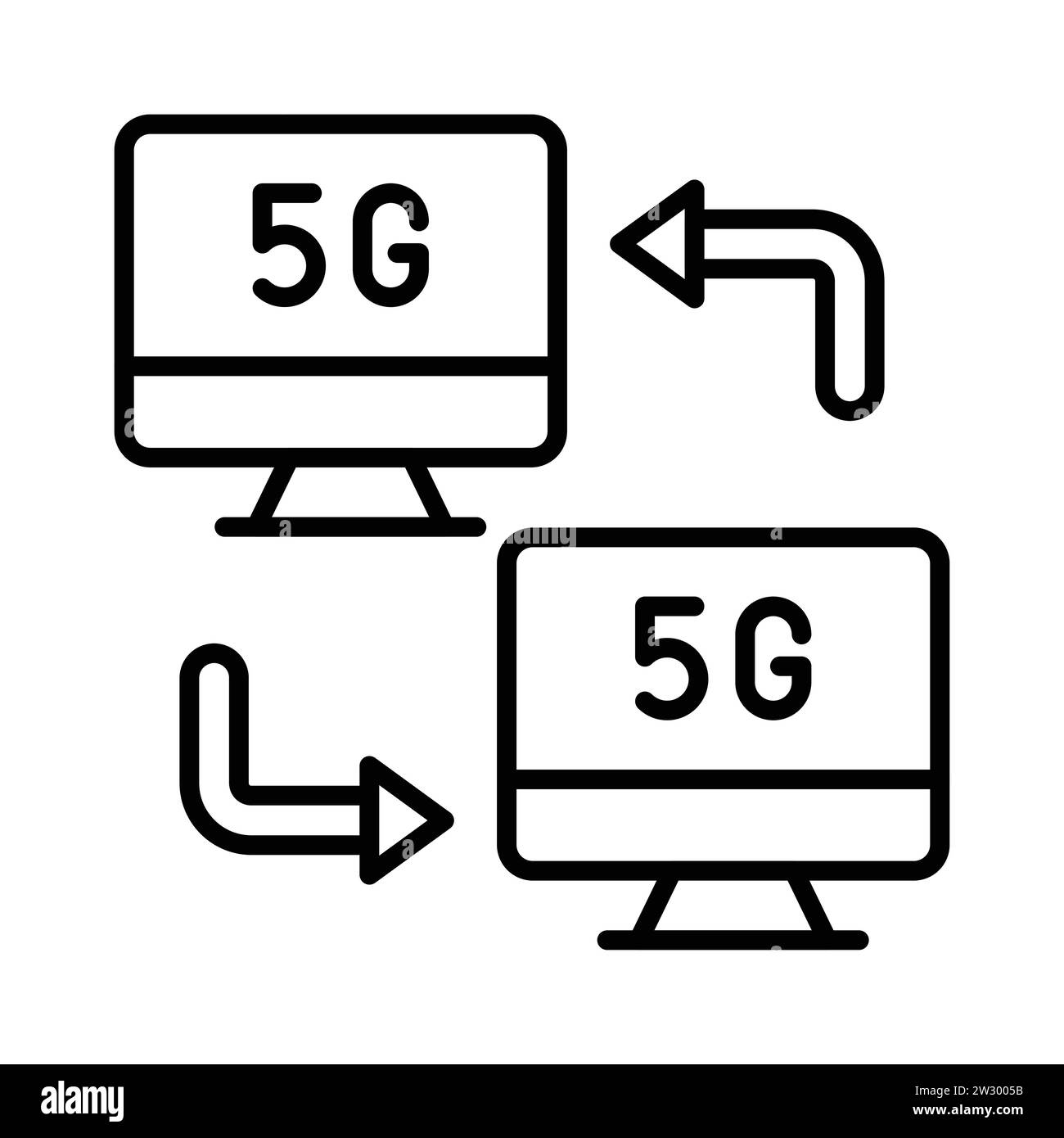 Check this carefully crafted 5G network icon in trendy style, premium vecto Stock Vector