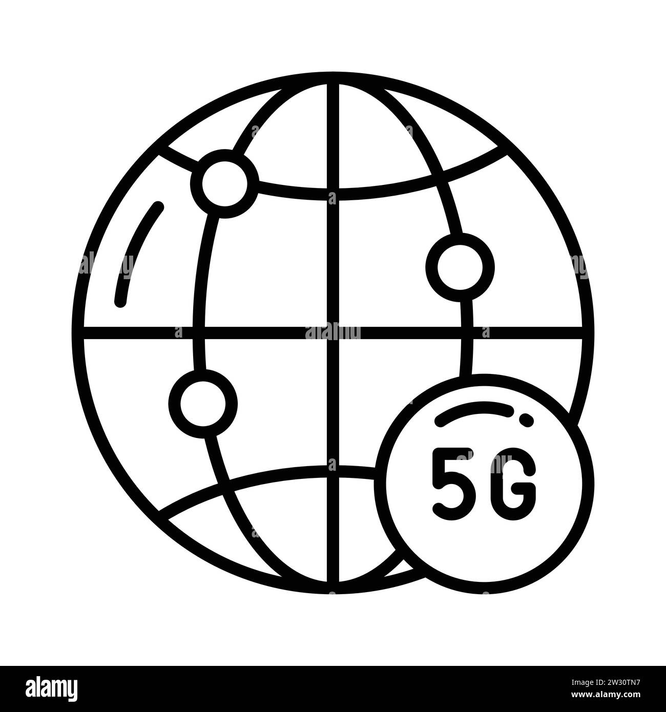 Grab this creatively designed 5G network connection icon in trendy style, 5G technology vector Stock Vector