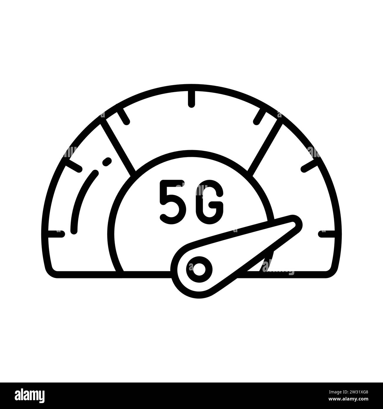 Check this carefully crafted 5G speed icon in trendy style, premium vector Stock Vector