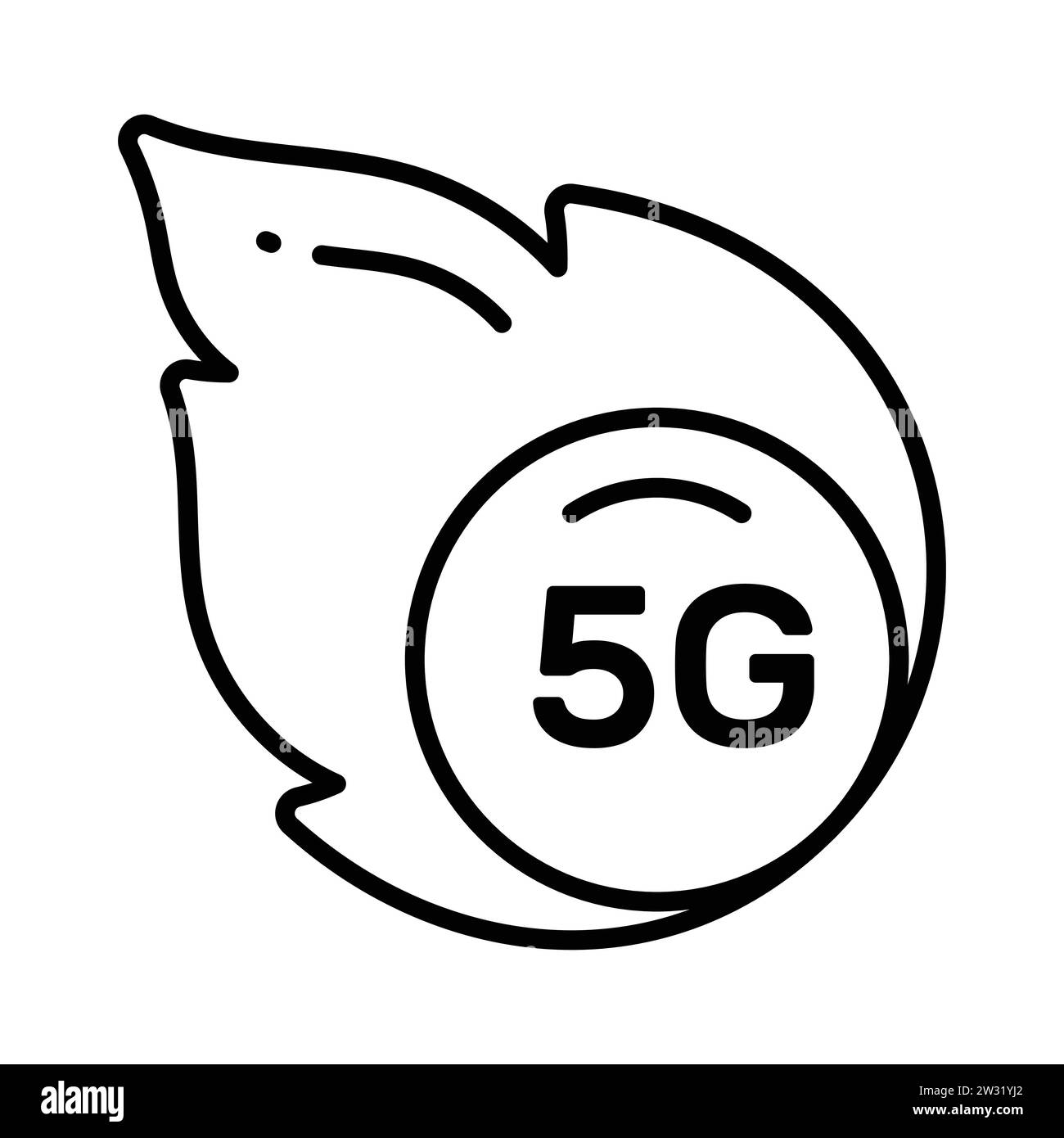 Beautifully designed vector of 5G technology in trendy style, premium icon Stock Vector