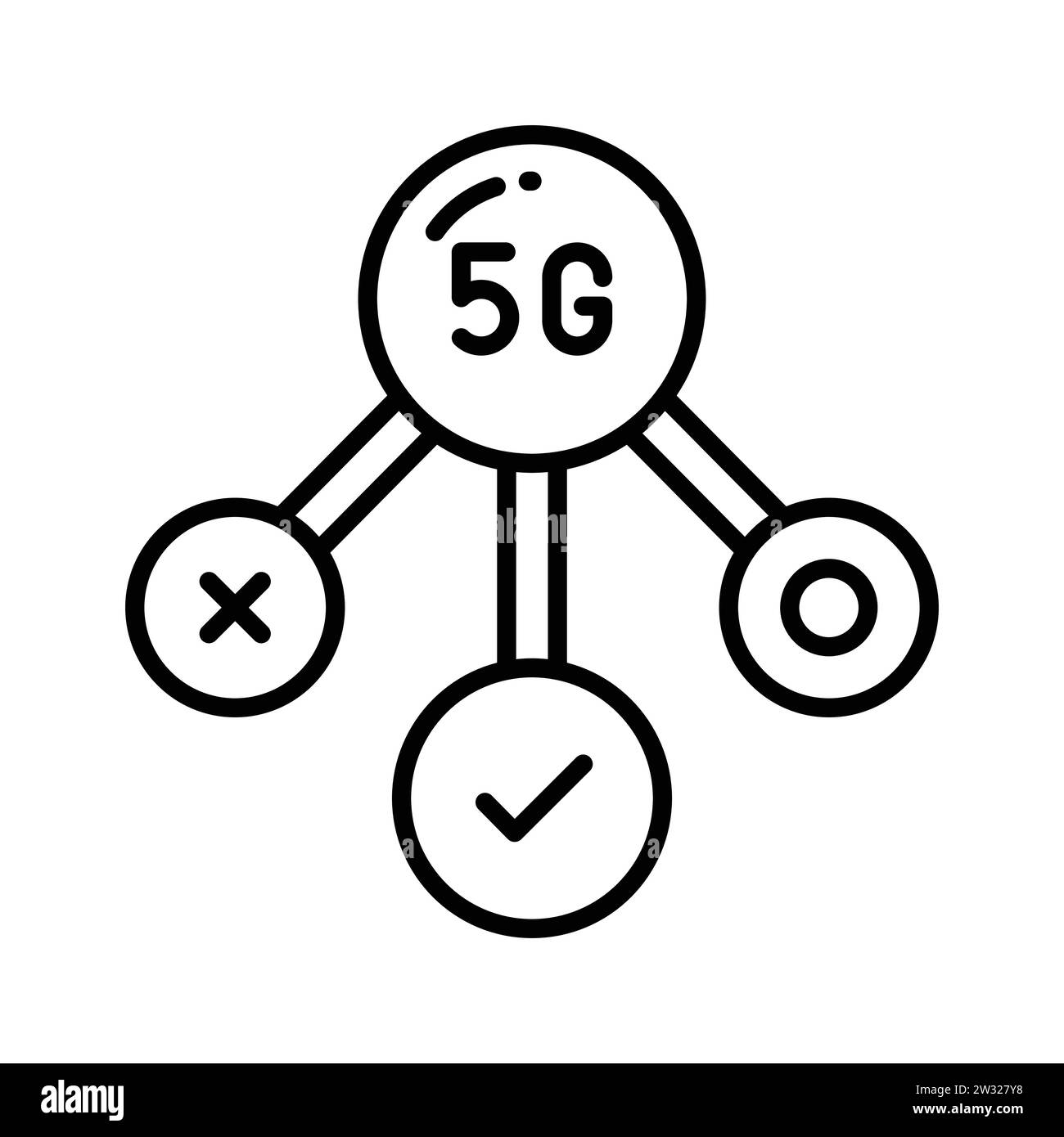 Check this carefully crafted 5G Technology icon in trendy style, premium vector Stock Vector