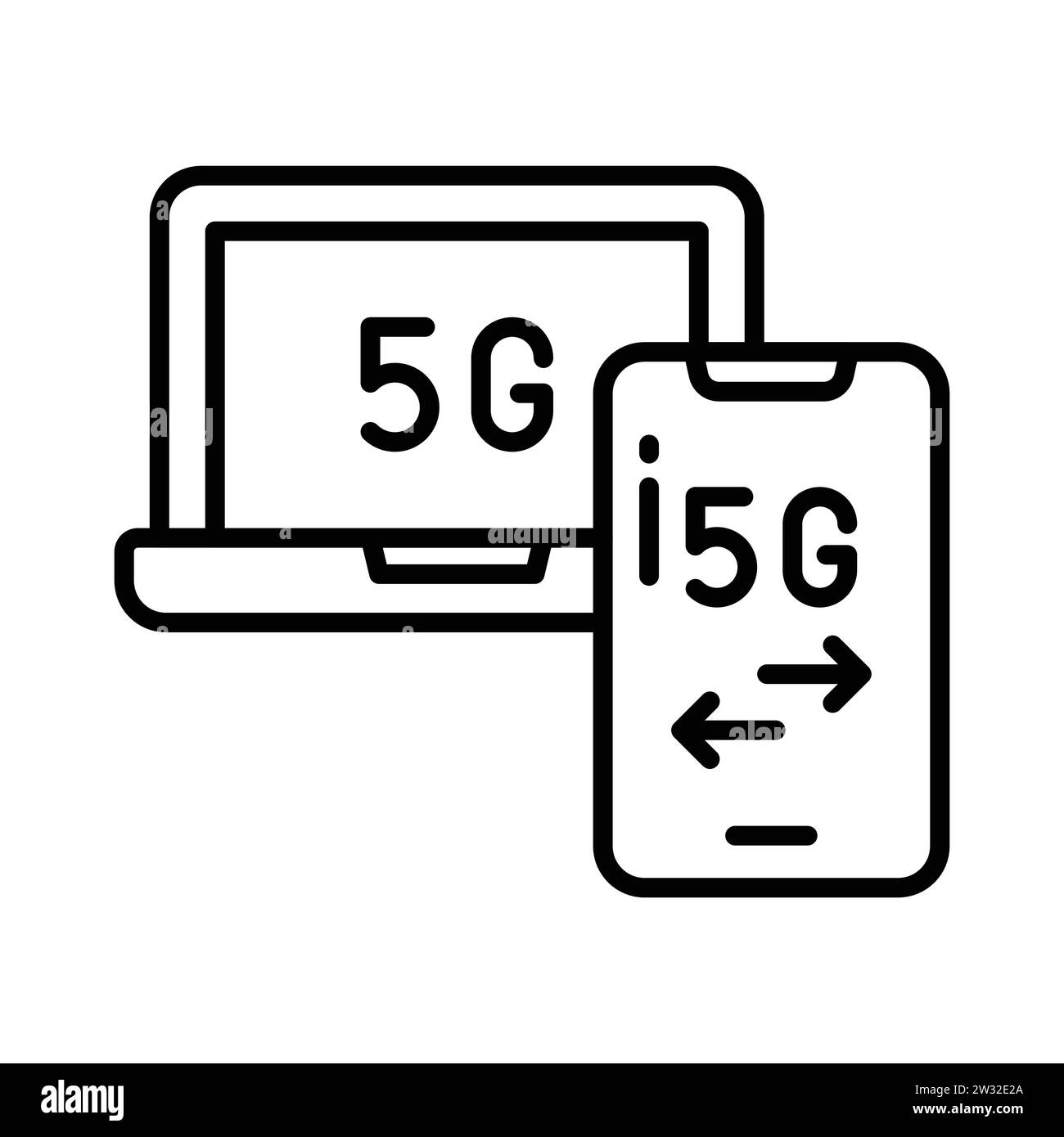 Beautifully designed 5G network icon in trendy style, 5G technology vector Stock Vector