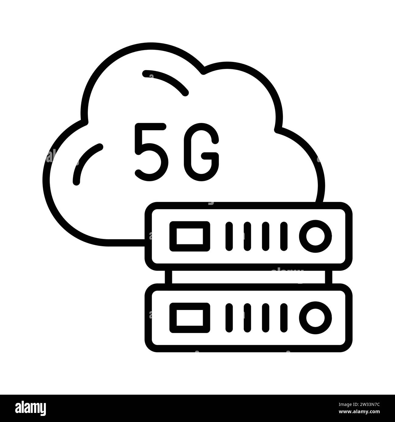 Beautifully designed 5G network Server icon in Modern Style, 5G technology vector Stock Vector