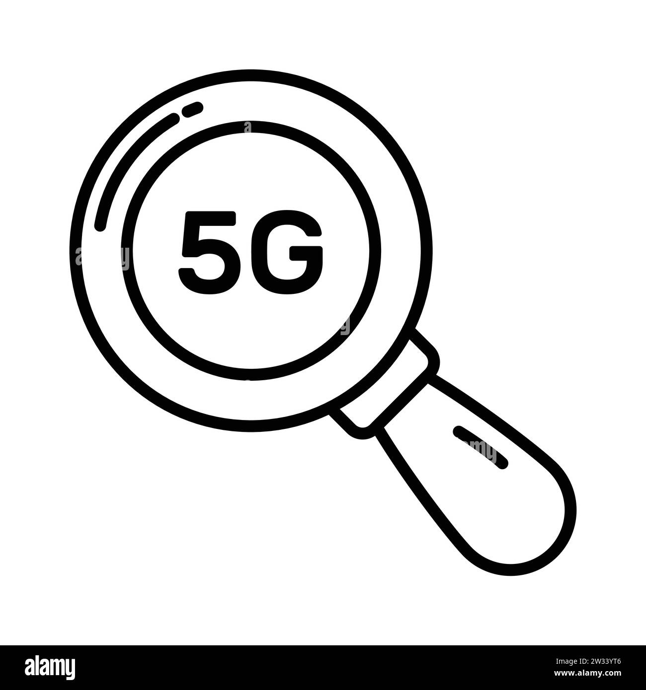 5G network technology search vector, premium icon ready to use Stock Vector