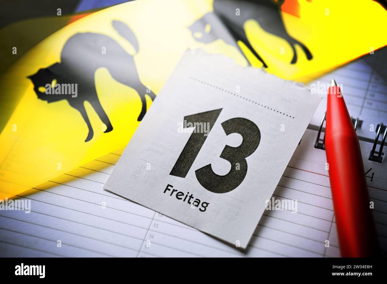  Kalenderblatt Freitag der 13 Stock Photo - Alamy Bildidee 
