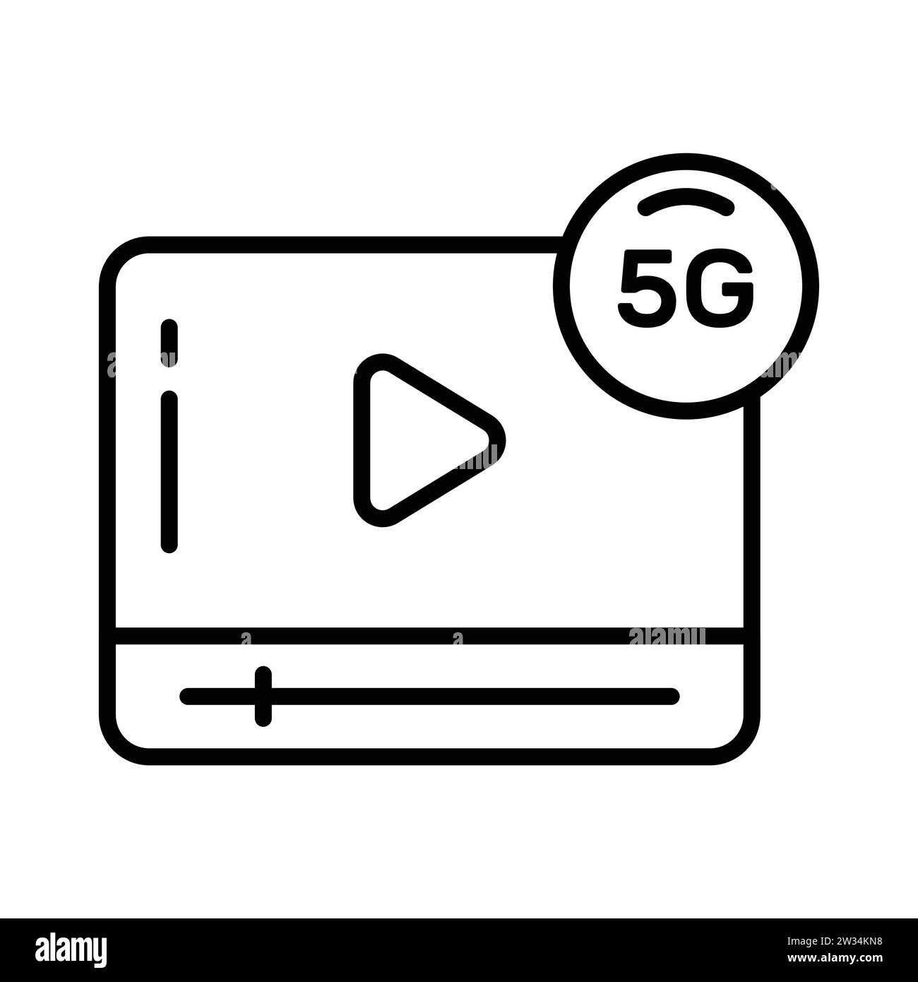 An icon of media player in modern style, ready to use icon design, premium vector Stock Vector