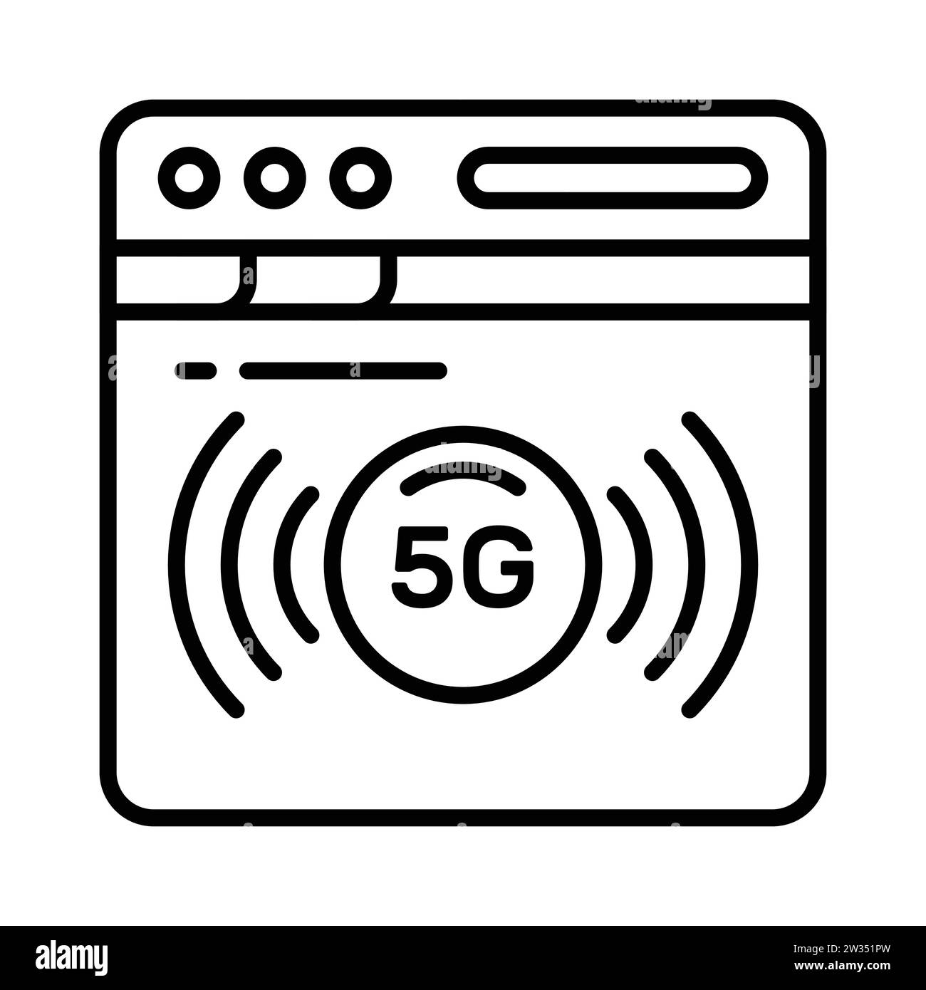 5G network browser vector design in modern style, icon of 5g technology Stock Vector