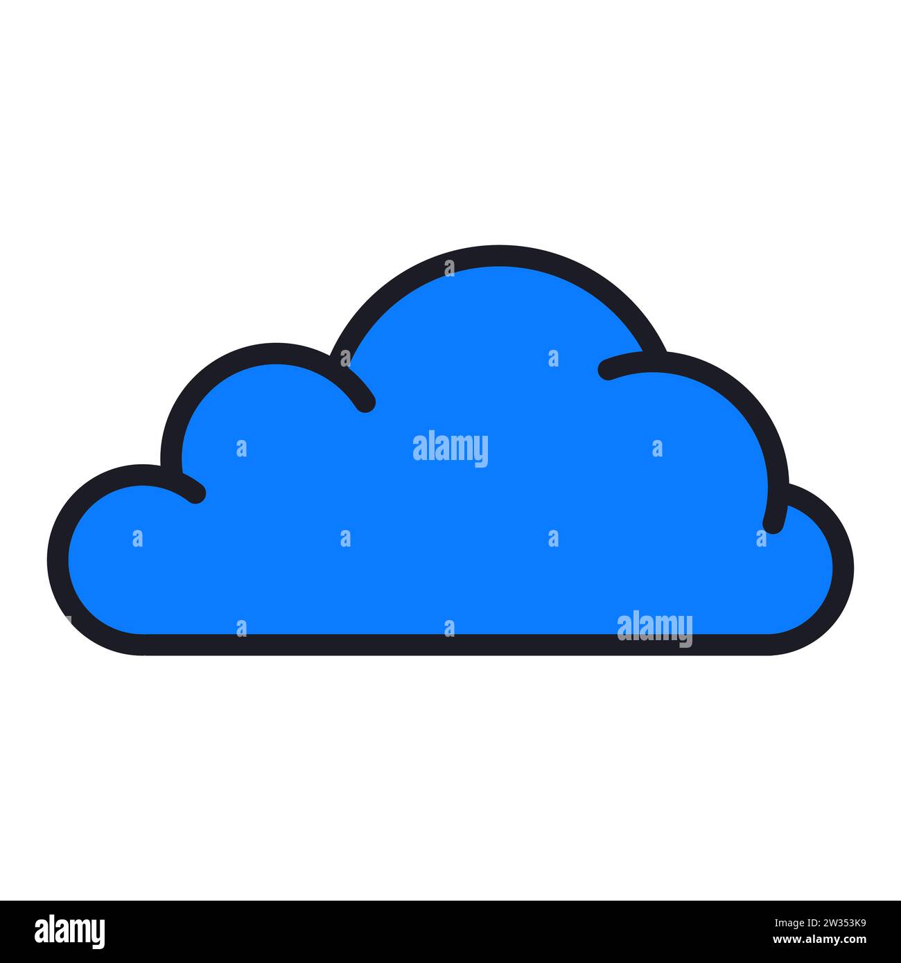 Cloud illustration. Rain, thunderstorm, thunder, sky, lightning hail downpour weather snow umbrella Vector icons Stock Vector