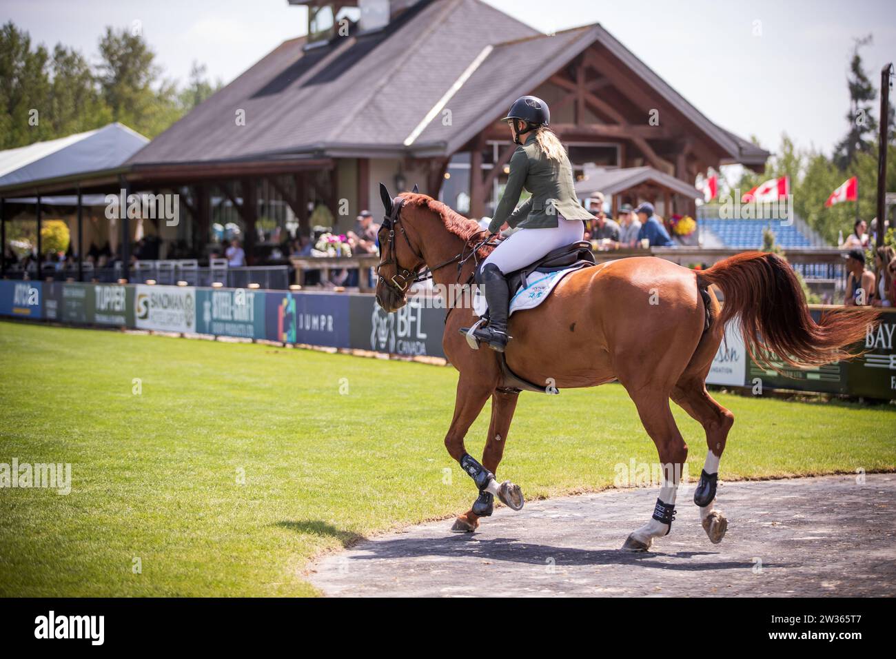 Jaydan Stettner of Canada competes at the 2023 Canadian Premier Horse