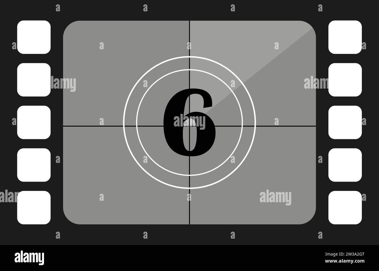 Frame counts with number 6 illustration. Film, footage, filming ...