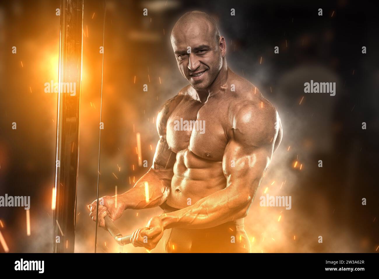 Agressive Bodybuilder Angry Strongman