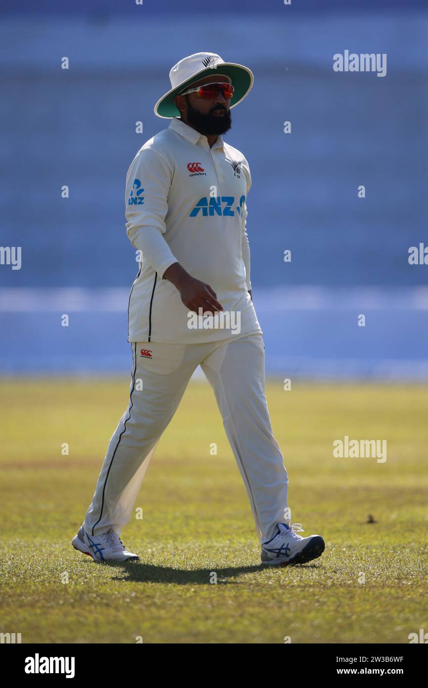 New Zealand Test cricket spine Bowler Ajaz Patel during the BangladeshNew Zealand first Test