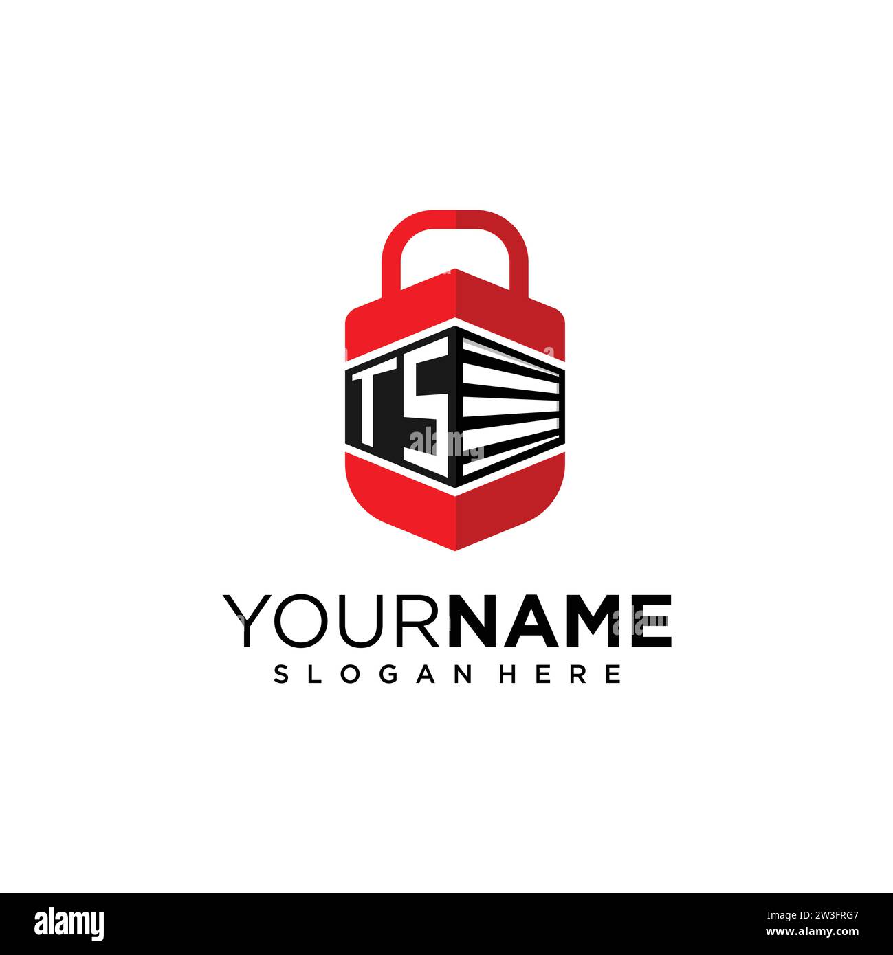 Self storage logo design template with letter TS. Safe storage garage