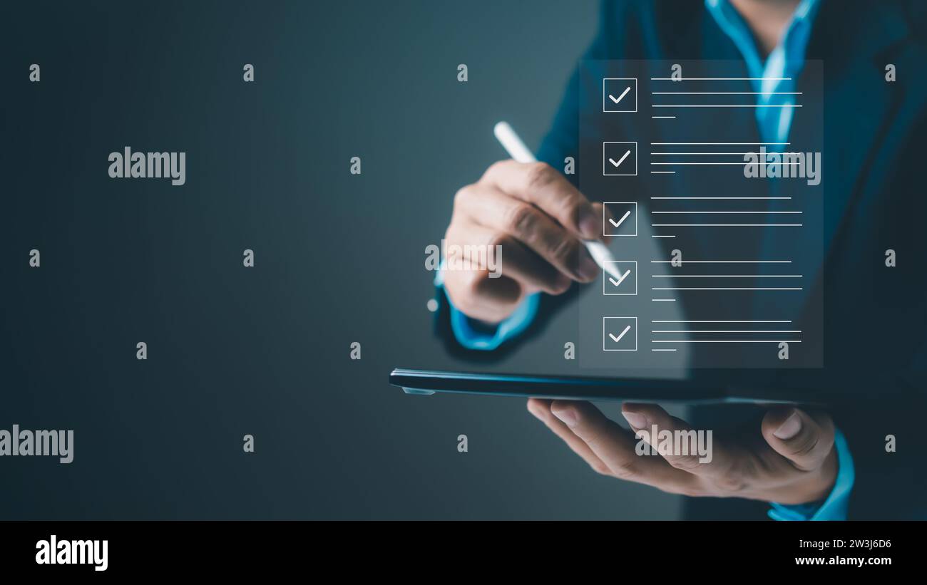 Checklist and filling survey form online. Document management system