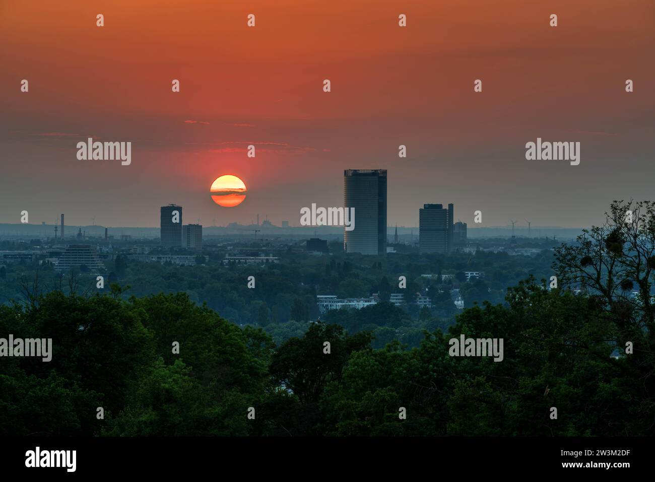 Sunset over Bonn, Germany Stock Photo