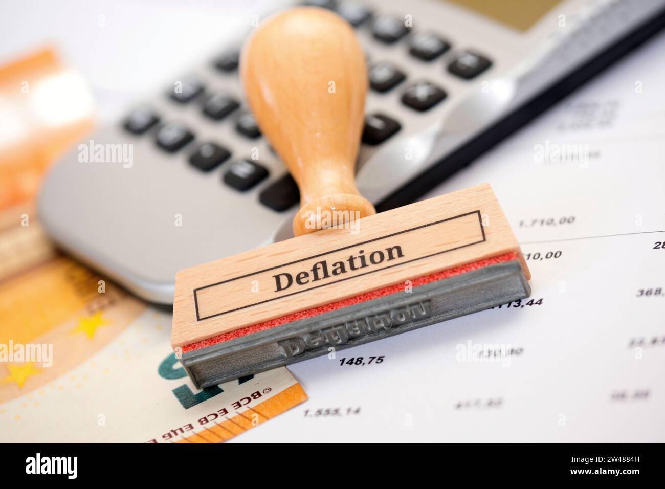 Stempel mit der Aufschrift Deflation Stock Photo - Alamy