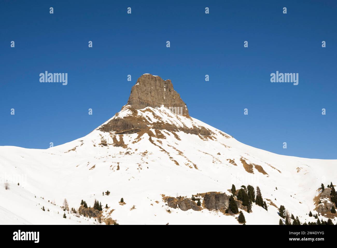 Marmolada, ski area, Sella Ronda, Val di Fassa, Autonomous Region of Trento, South Tyrol, Italy Stock Photo