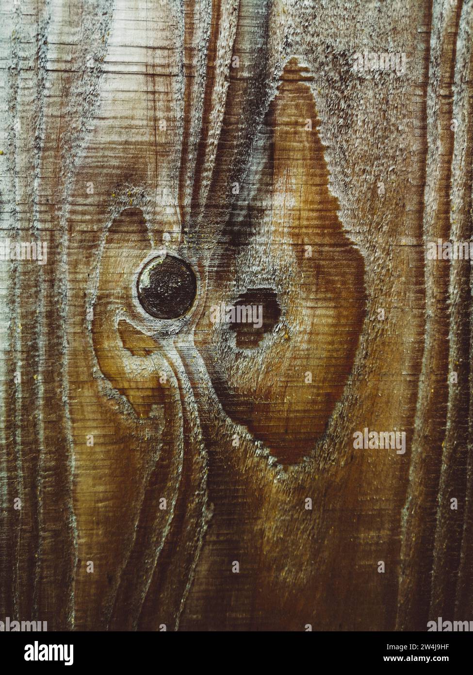 Close-Up Of A Wooden Plank Stock Photo