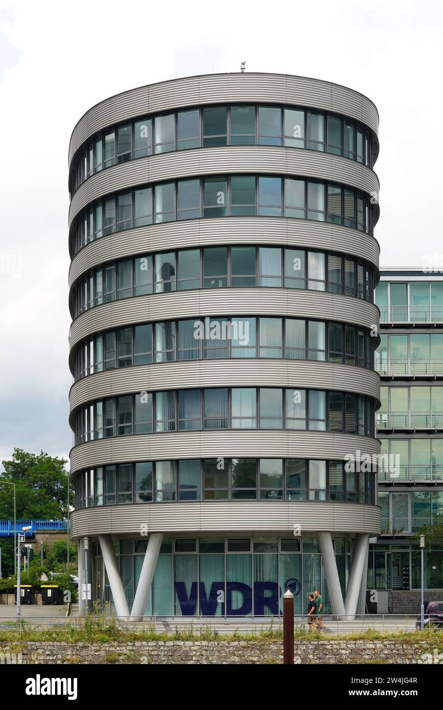 WDR Studio Building Duisburg at Innenhafen Duisburg Stock Photo