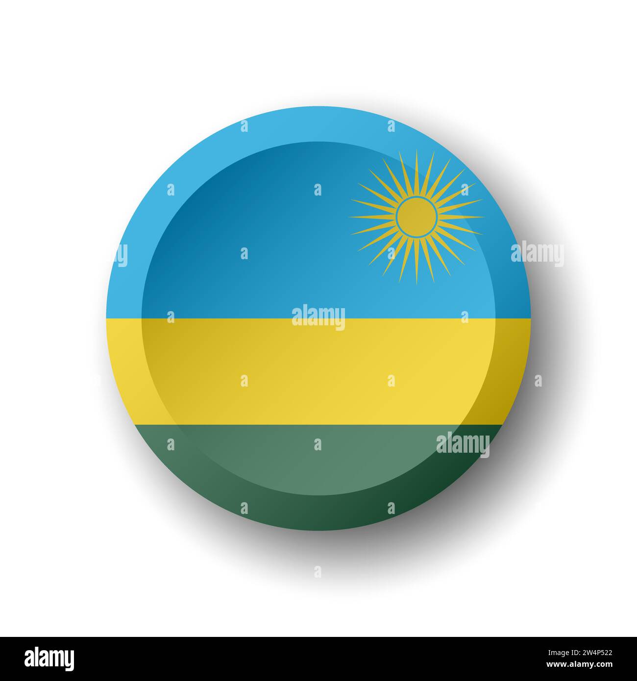 Vector rwandan flag button rwanda Stock Vector Images - Alamy