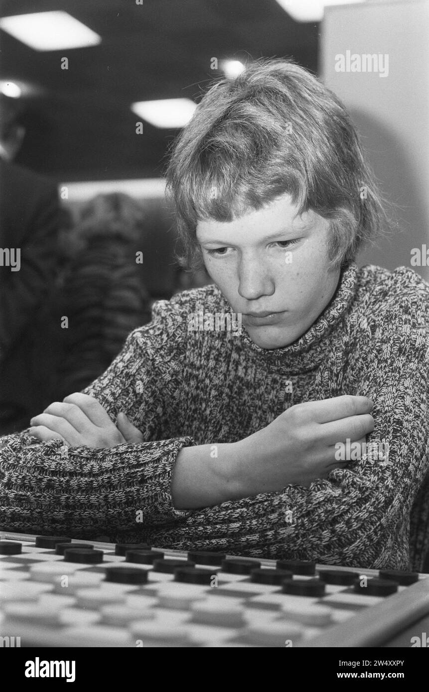 International Sugar Drafts Tournament in Krasnapolsky, Hans Jansen ca. December 18, 1972 Stock Photo