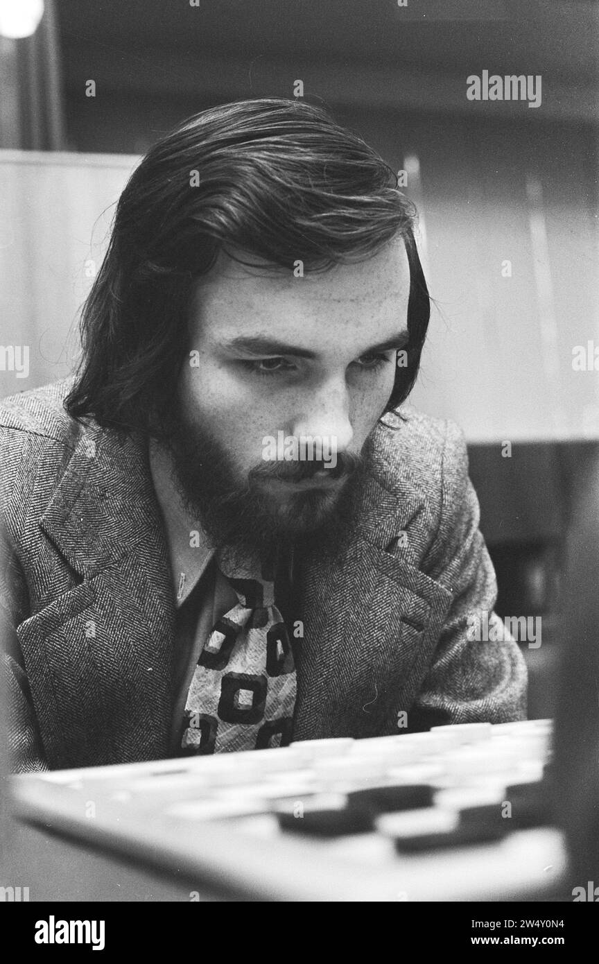 International Drafts Tournament in Krasnapolsky, Harm Wiersma ca. December 18, 1972 Stock Photo