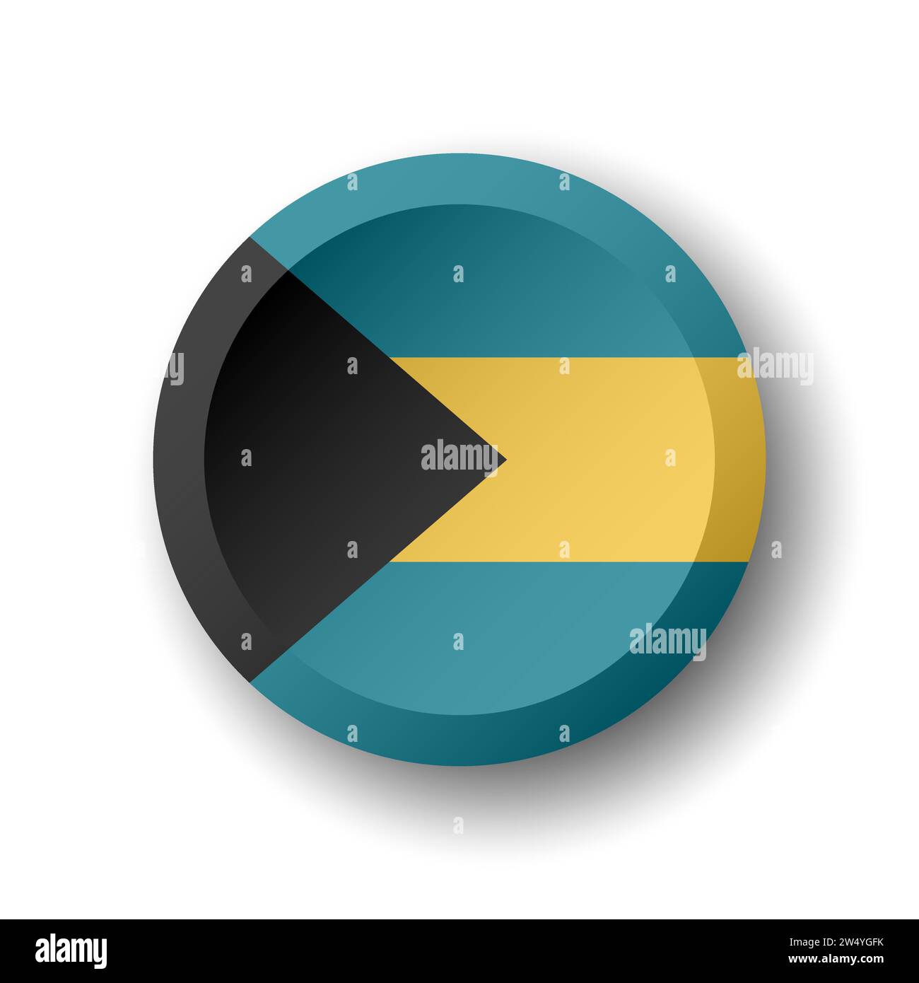 Bahamas flag button 3d Stock Vector Images - Alamy