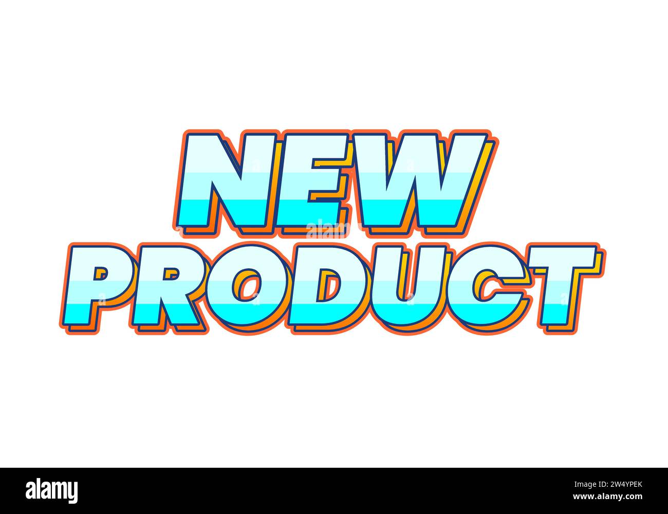 New product. Text effect design in white blue color Stock Vector Image ...