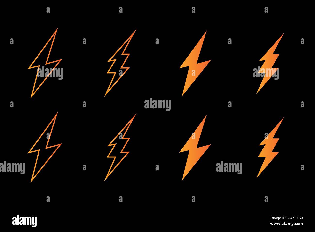 Electricity icon, lightning strike, energy, electricity icon. Stock Vector