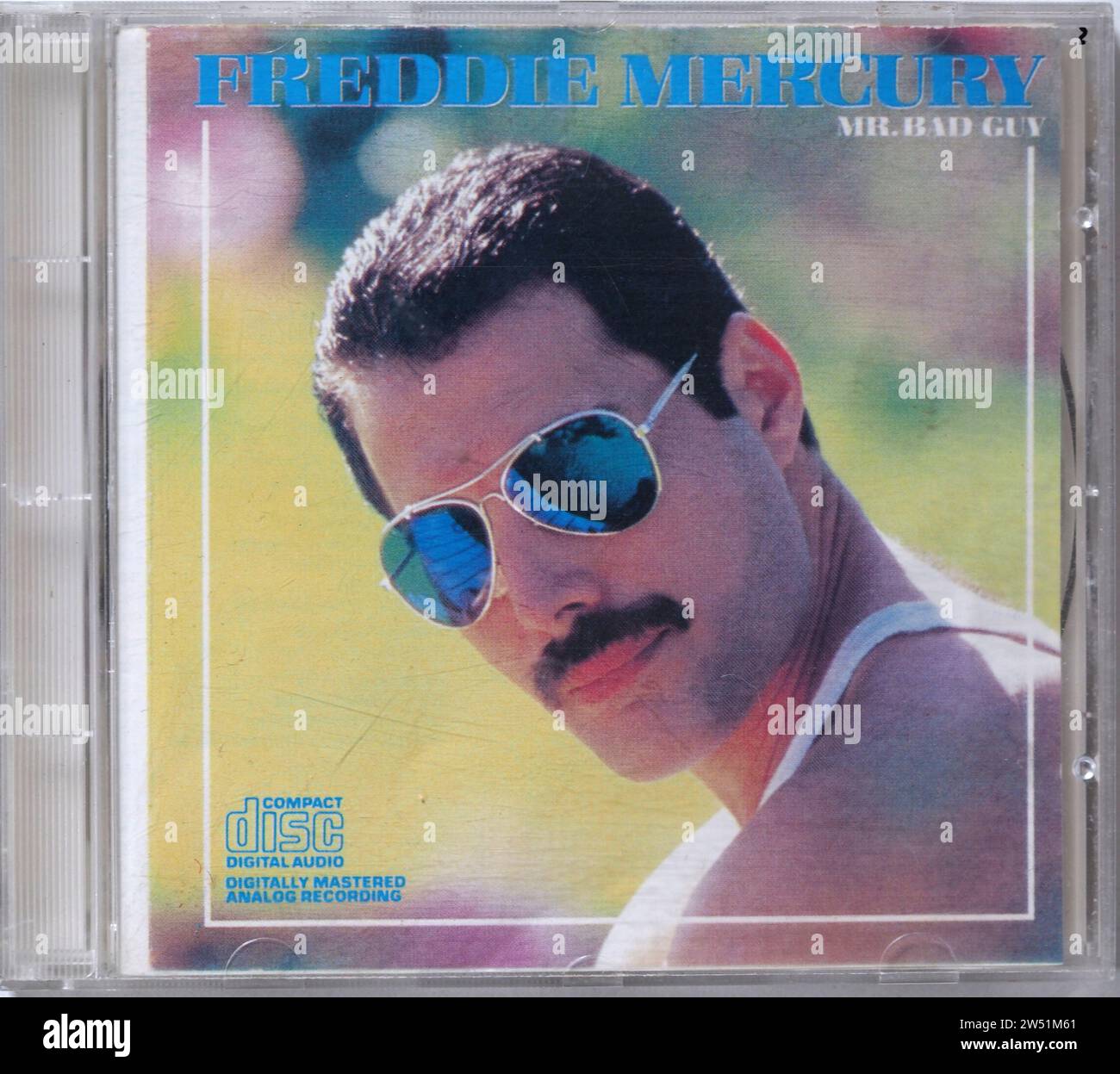 In this photo illustration, a compact disk (CD) of the album Mr. Bad Guy by Freddie Mercury