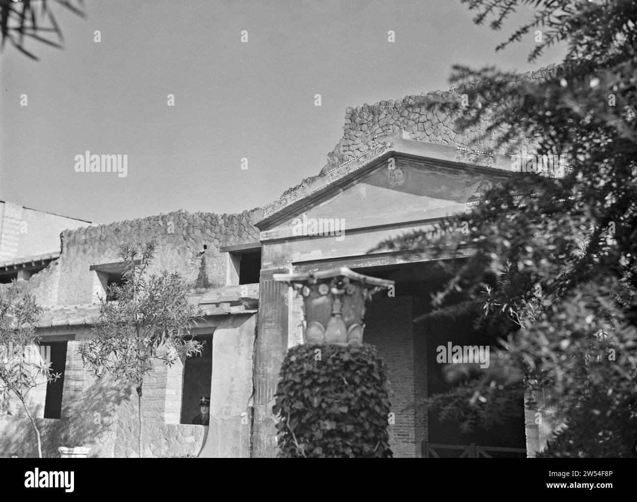 (original caption) Roman villa in the city of Herculaneum ca. undated