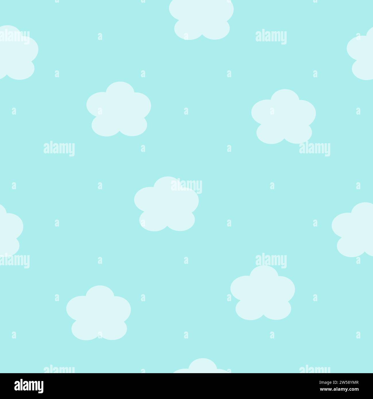 Simple Clouds Seamless pattern background wallpaper Stock Vector