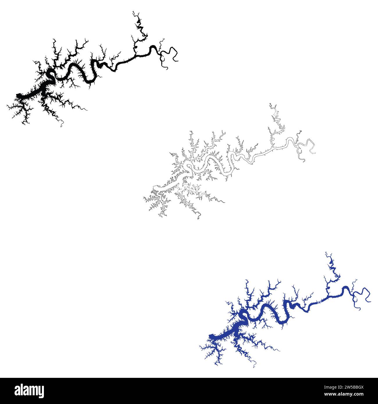 Lake Cumberland icon. Lake Cumberland Kentucky Map sign. Lake