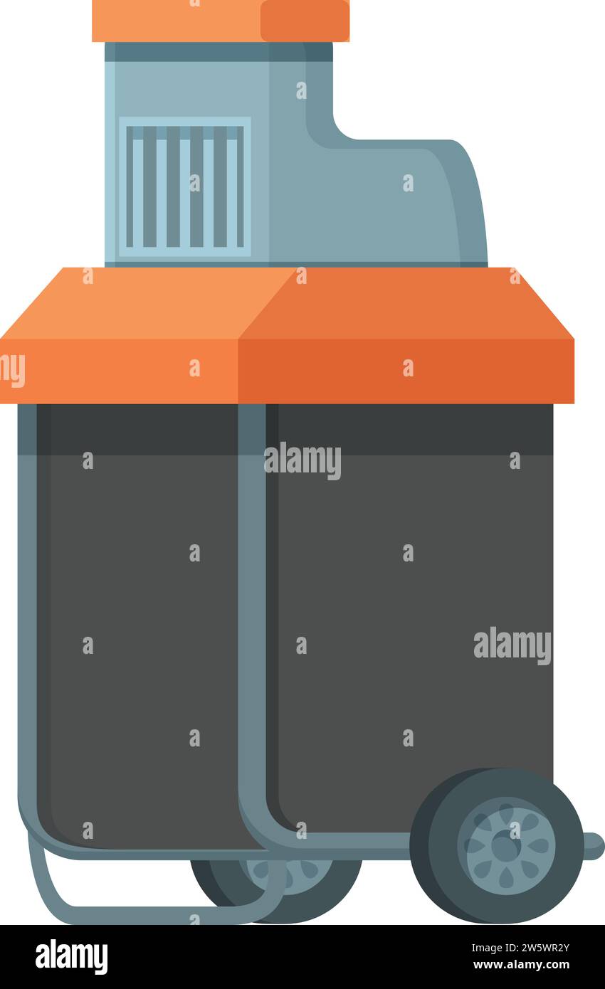 Garden shredder icon cartoon vector. Work trimmer. Tool summer nature