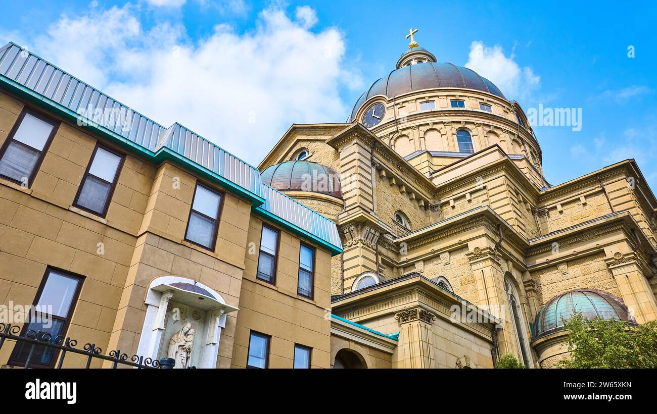 Aerial View Of Basilica Of St Josaphat Dome And Cross, Milwaukee Stock ...