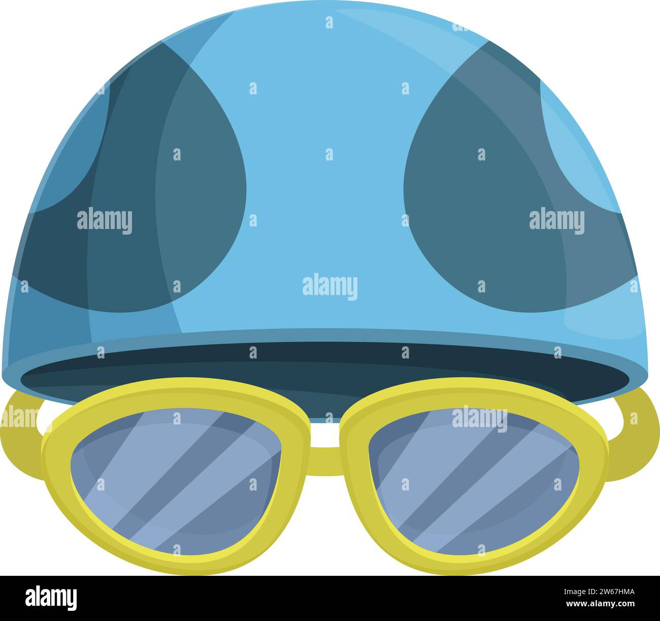 Sport pool equipment icon cartoon vector. Swimming cap. Sport accessory