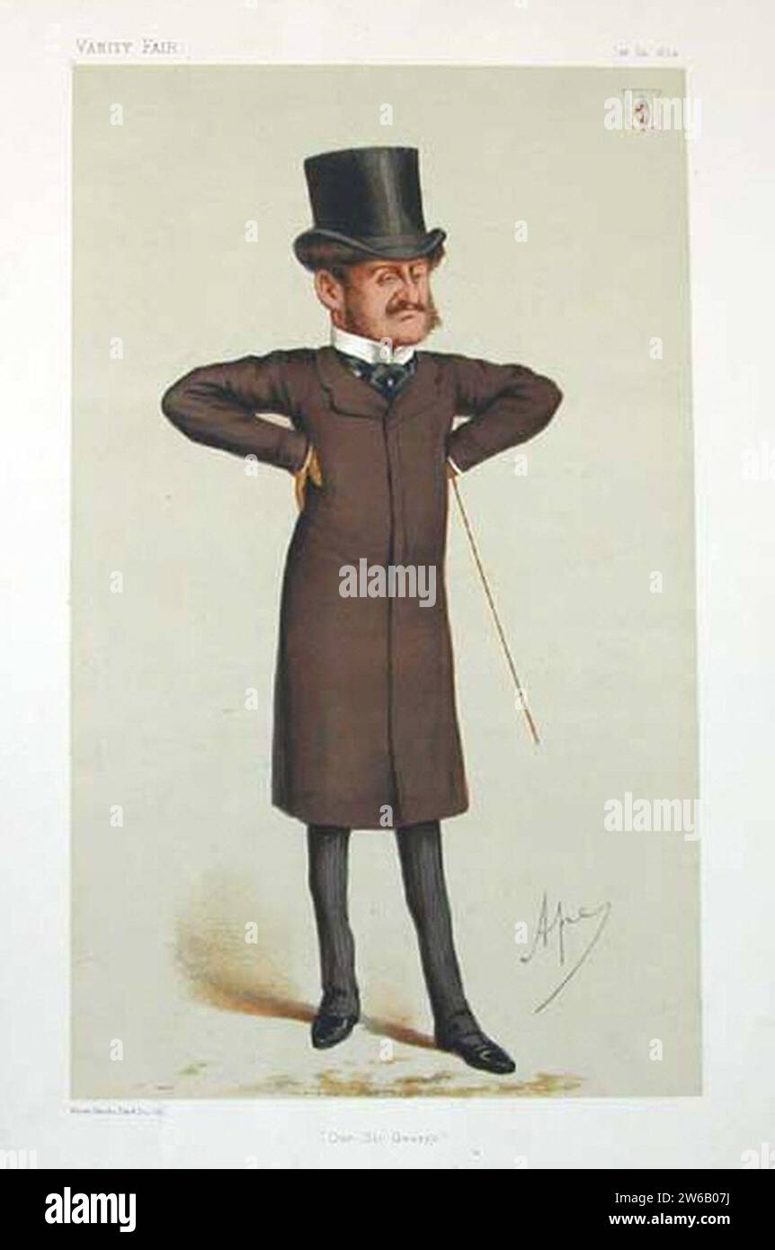 George Orby Wombwell by Ape. Stock Photo