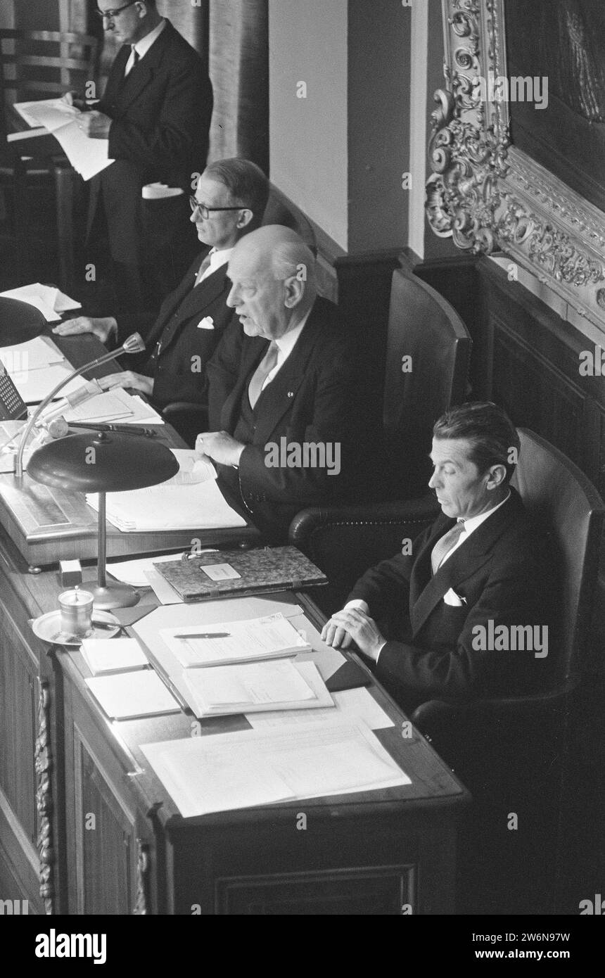 Statements made in the Senate and the House of Representatives after the marriage of Princess Irene , overview ca. April 29, 1964 Stock Photo