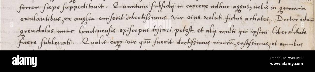 William Turner to Foxe on Ridley's help BL Harleian 416 f 132v Stock ...