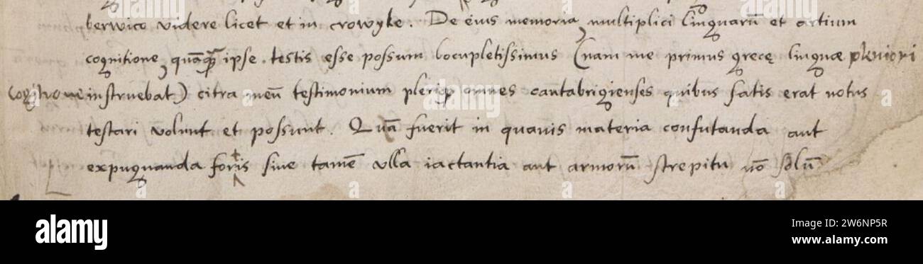 William Turner to Foxe on Ridley at Cambridge BL Harleian 416 f 132r ...