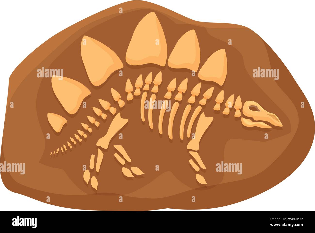 Dinosaur fossil nature icon cartoon vector. Evolution mud layer