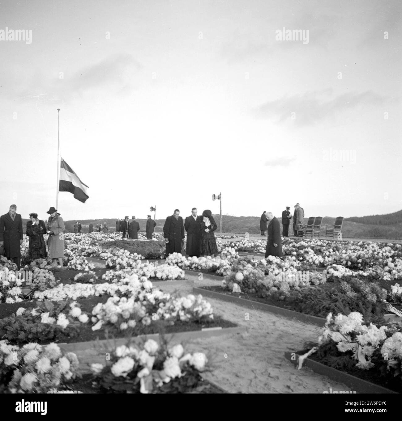 The honorary cemetery Bloemendaal in Overveen ca. November 27, 1945 Stock Photo