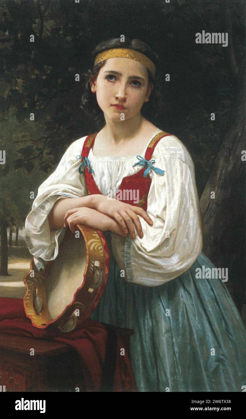 Basque Percussion William-Adolphe Bouguereau (1825-1905) - Gypsy Girl with a Basque Drum ...