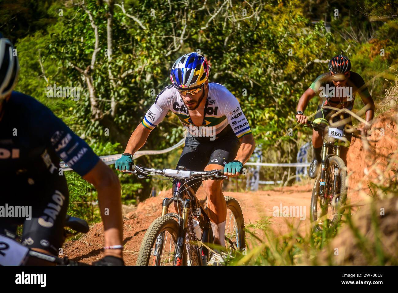 Brazilian cyclist Henrique Avancini competing professionally for the