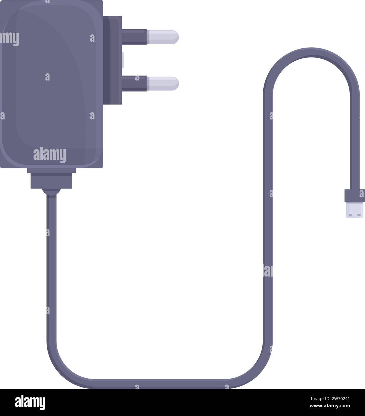 Tool energy bank icon cartoon vector. Usb cord device. Wire type Stock